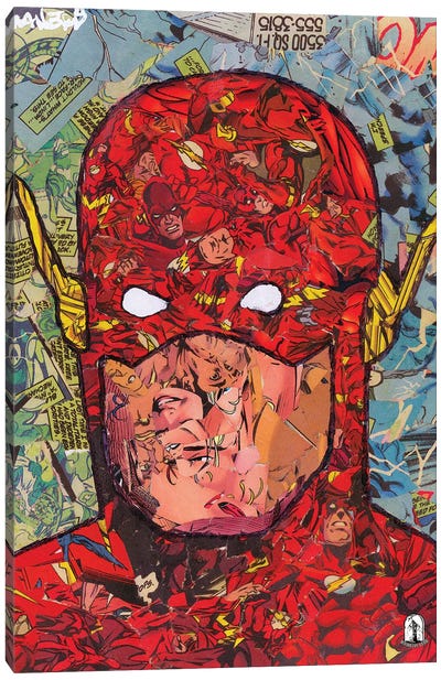Vertical Flash Canvas Art Print - Justice League