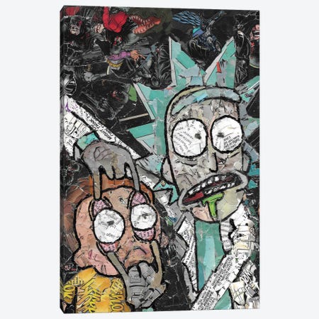 Rick And Morty Canvas Print #PMY35} by p_ThaNerd Canvas Art Print