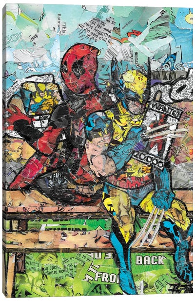Deadpool & Wolverine Cleveland Edgewater Beach Canvas Art Print - Wolverine