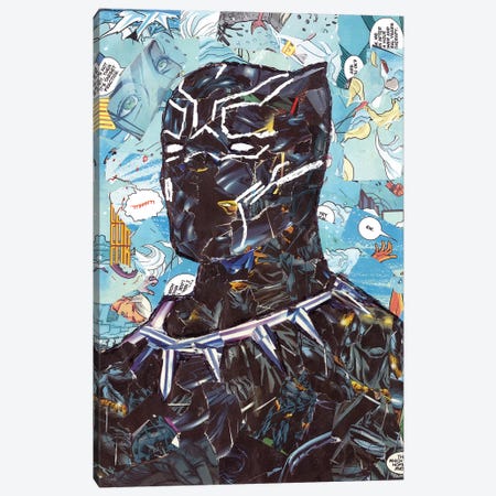 King T'Challa Black Panther Canvas Print #PMY40} by p_ThaNerd Canvas Art Print