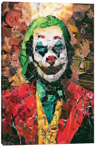 Put On A Happy Face Canvas Art Print - Joaquin Phoenix
