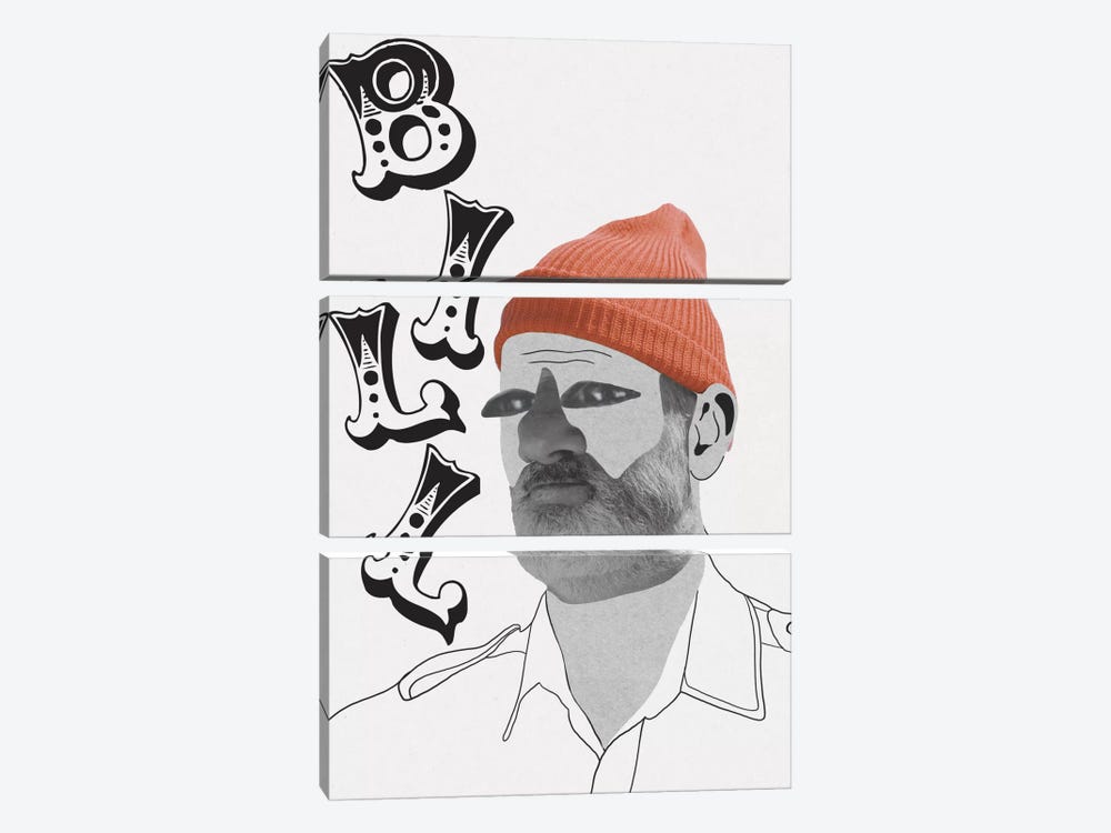 Bill Is A Nut by 5by5collective 3-piece Canvas Art Print