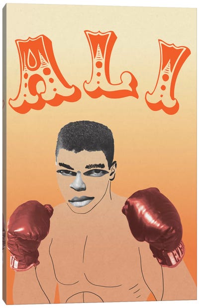 Courageous Canvas Art Print - Muhammad Ali