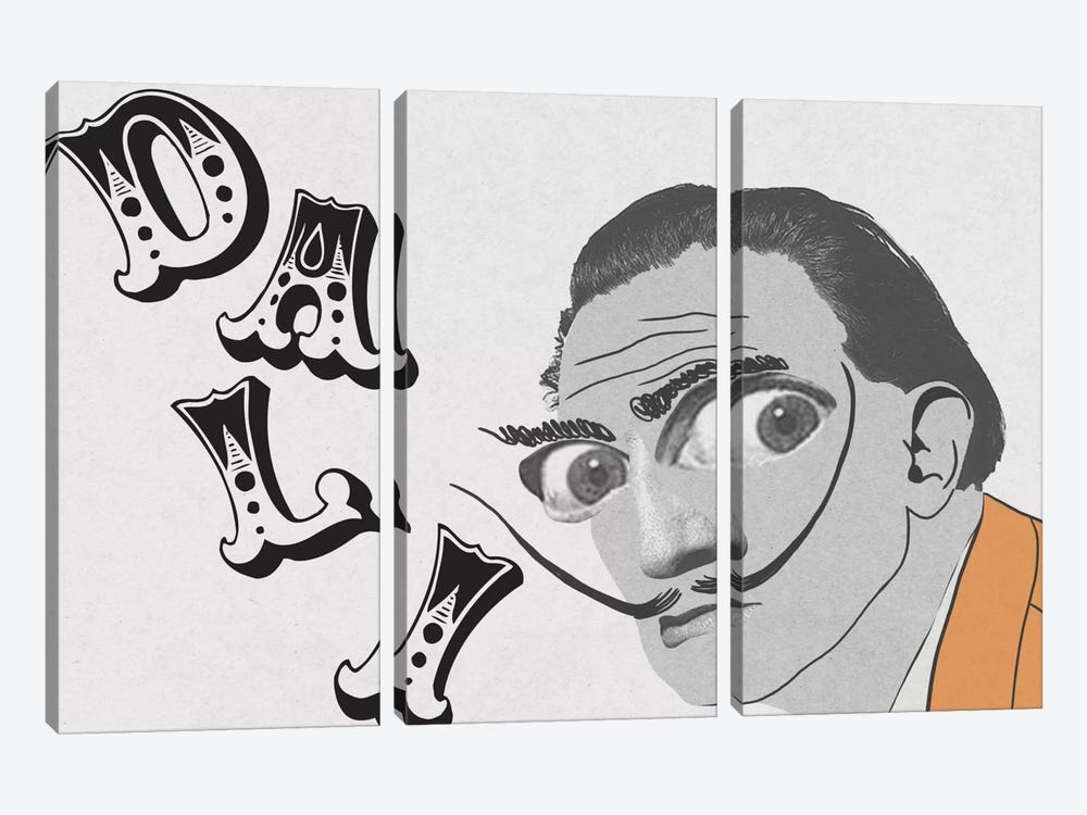 Dali Living Life by 5by5collective 3-piece Canvas Artwork