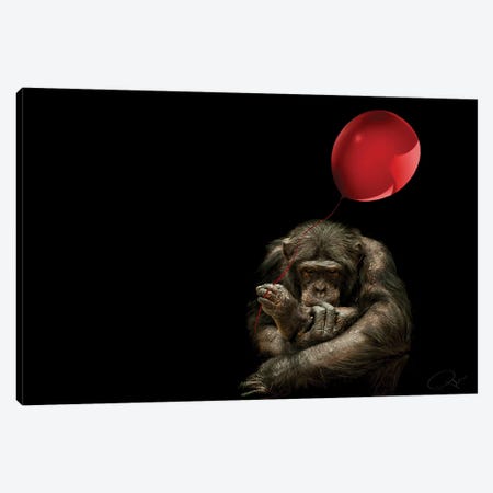 Girl With Red Balloon Canvas Print #PNE14} by Paul Neville Canvas Print