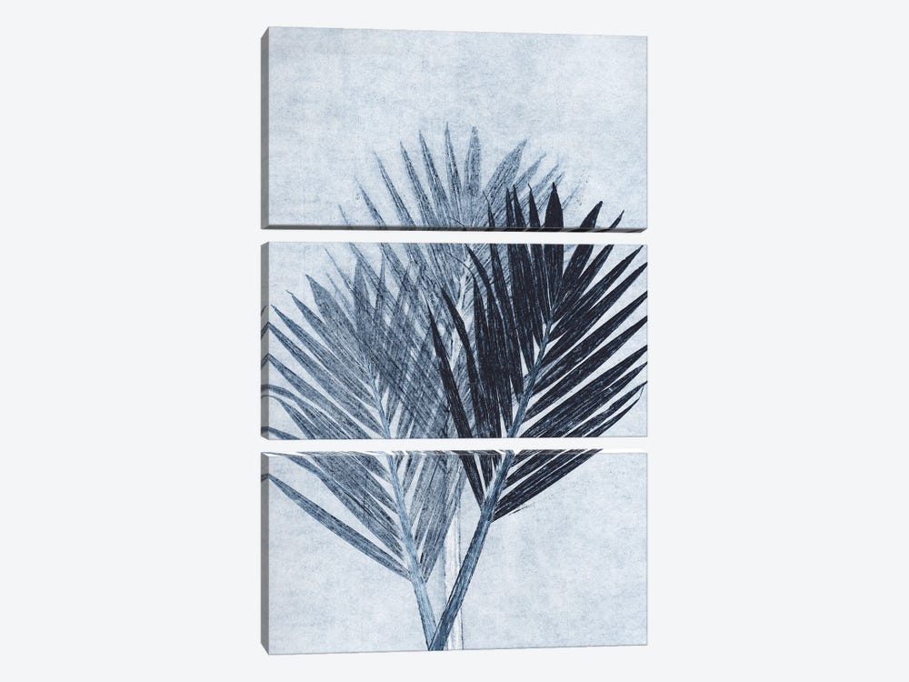 Palm IV Blue by Pernille Folcarelli 3-piece Canvas Print