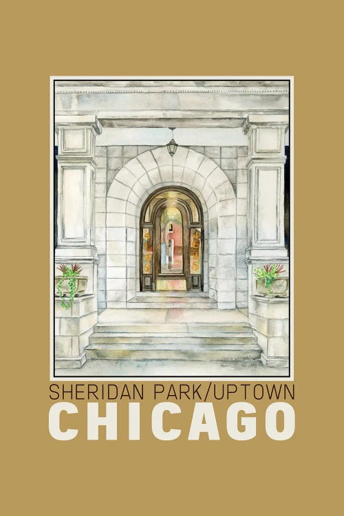 Chicago Neighborhood Sheridan Park Entryway-Poster by Paula Nathan wall art