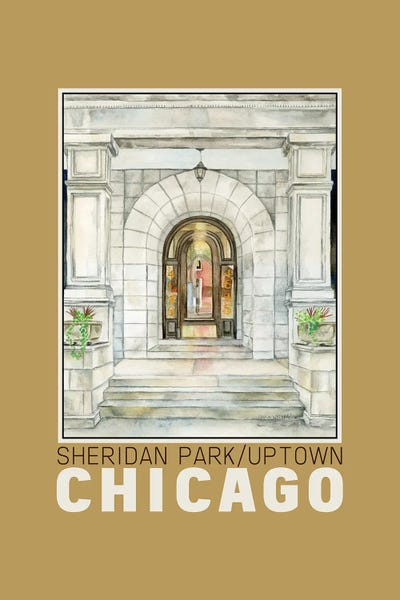 Chicago Posters: Chicago Neighborhood Sheridan Park Entryway-Poster by Paula Nathan