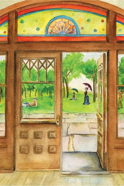 A Sunday Afternoon On The Island Of La Grand Jatte: Woodstock, Illinois And Sunday In The Park by Paula Nathan