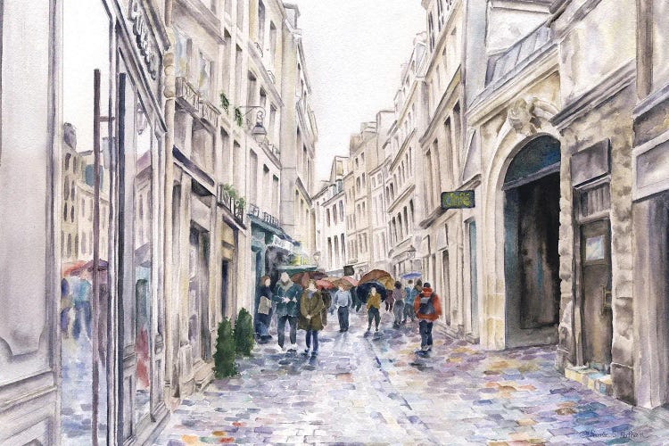 Paris France Street In The Rain