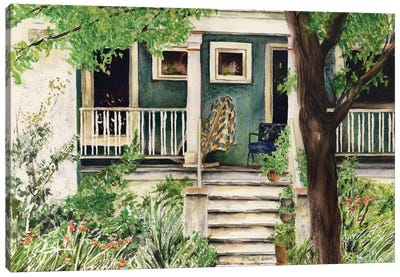 Albany Park Chicago House Canvas Art Print - Paula Nathan