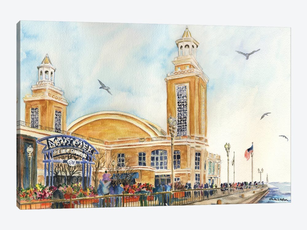 Chicago Navy Pier by Paula Nathan 1-piece Canvas Wall Art