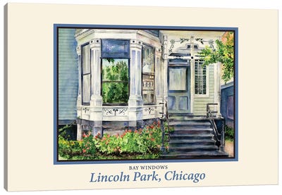 Lincoln Park House Travel Poster Canvas Art Print - Paula Nathan
