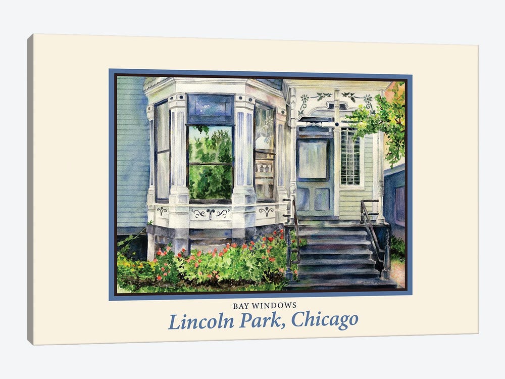 Lincoln Park House Travel Poster by Paula Nathan 1-piece Art Print