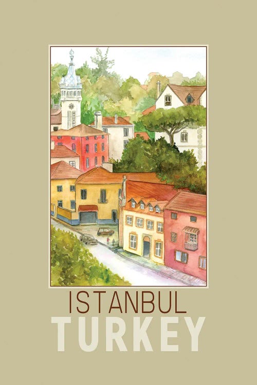 Istanbul Turkey Travel Poster