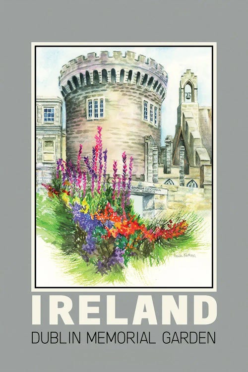 Dublin Ireland Memorial Garden-Travel Poster