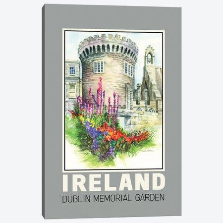 Dublin Ireland Memorial Garden-Travel Poster Canvas Print #PNN37} by Paula Nathan Canvas Art