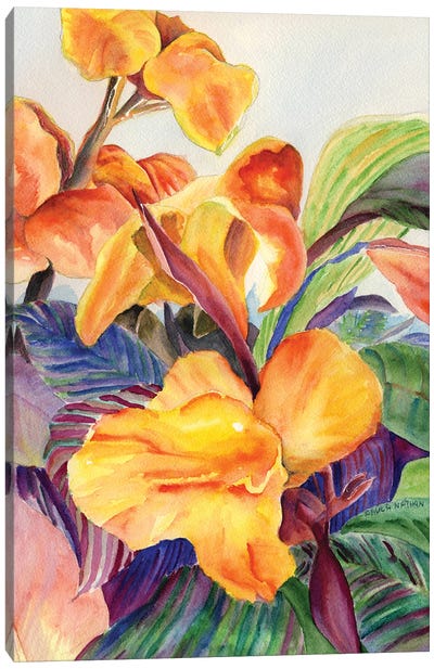 Tropicana Flower Canvas Art Print - Paula Nathan