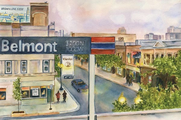 Trains: Chicago Brown Line Train by Paula Nathan