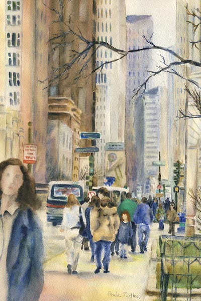 Paula Nathan: Chicago Downtown Michigan Avenue by Paula Nathan