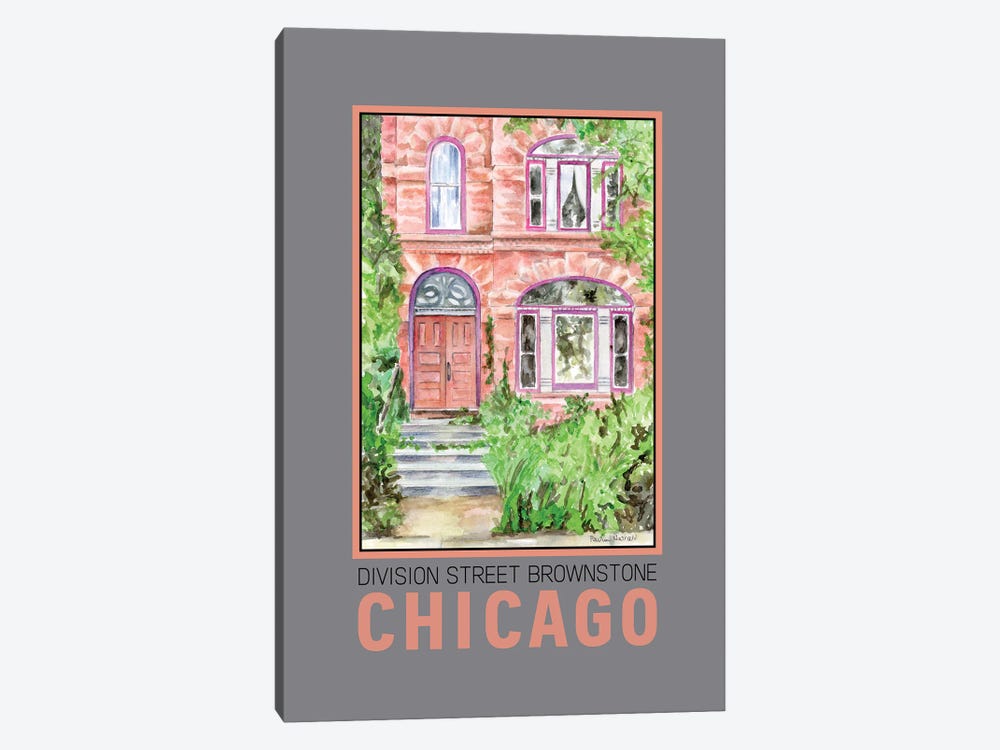 Brownstone On Division Street Poster by Paula Nathan 1-piece Canvas Artwork