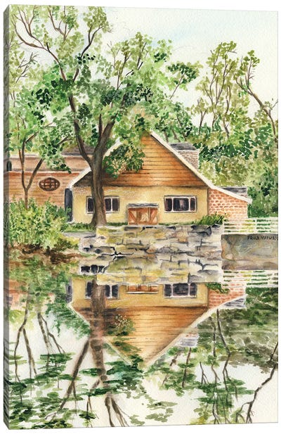Cedarburg Wisconsin Reflecting Pond View Canvas Art Print - Paula Nathan