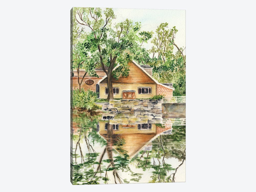 Cedarburg Wisconsin Reflecting Pond View by Paula Nathan 1-piece Canvas Print