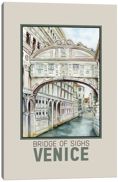 Bridge Of Sighs Venice Italy Travel Poster Canvas Art Print - Paula Nathan