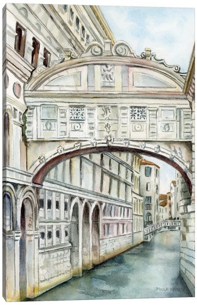 Bridge Of Sighs Venice Italy Canvas Art Print - Paula Nathan
