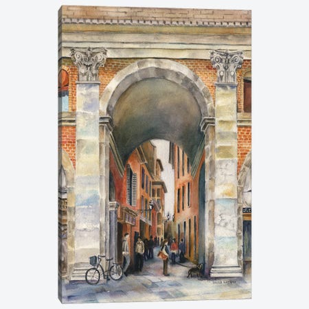 Bologna, Italy Arch Canvas Print #PNN55} by Paula Nathan Canvas Wall Art