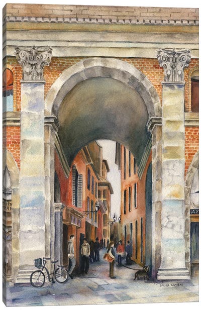 Bologna, Italy Arch Canvas Art Print - Paula Nathan
