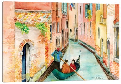 Venice Italy Gondola Canvas Art Print - Paula Nathan