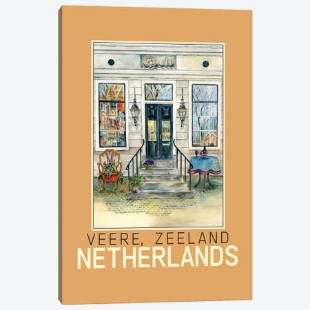 Veere Zeeland Netherlands Poster Canvas Print #PNN6} by Paula Nathan Canvas Art Print