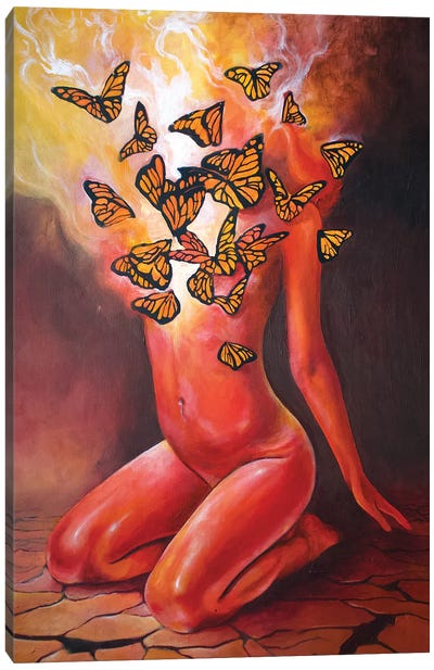 Breathe Canvas Art Print - Monarch Metamorphosis