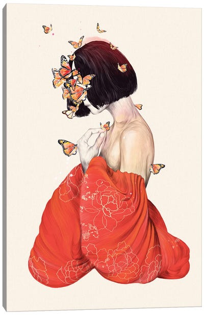 Seeking Self, Finding Peace Canvas Art Print - Monarch Metamorphosis