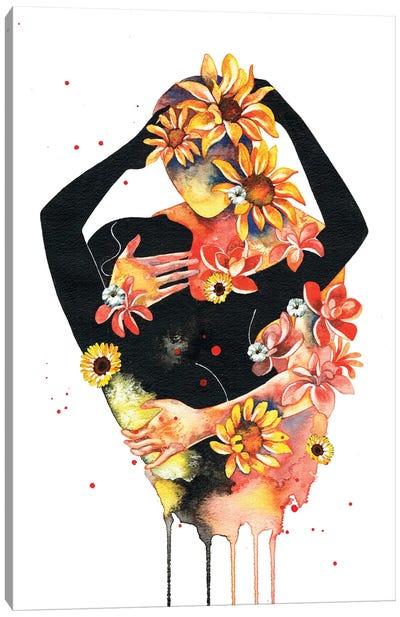 My Heart Blooms For You Canvas Art Print - Pride Nyasha