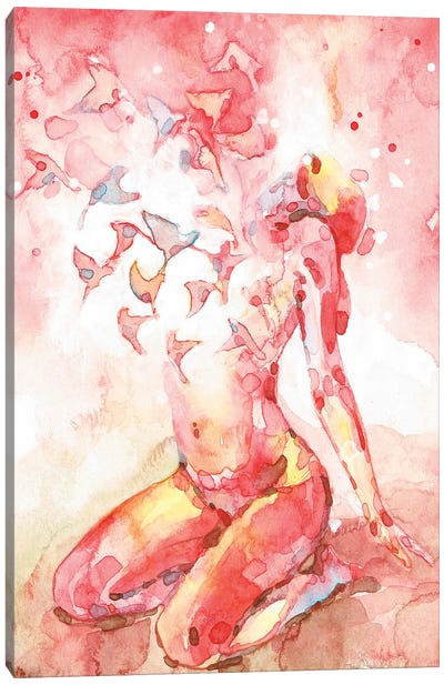 Breathe V Canvas Art Print - Female Nude Art