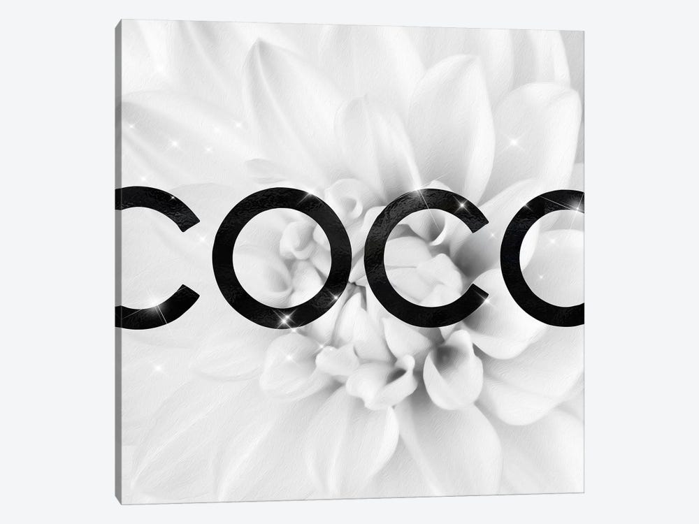 Black And White Coco Dahlia Fashion III by Pomaikai Barron 1-piece Art Print