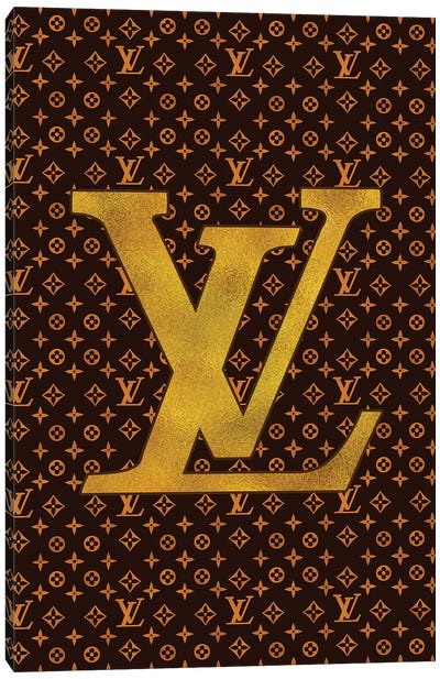 LV Fashion III Canvas Art Print - Gold