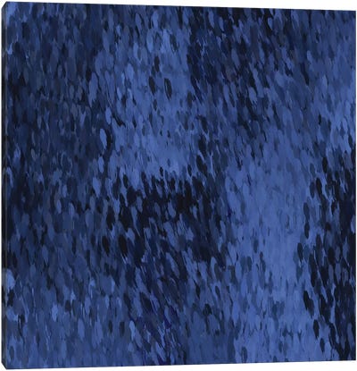 Midnight III Canvas Art Print - Blue Abstract Art