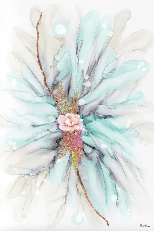 Misty Alcohol Ink Flower by Pomaikai Barron wall art