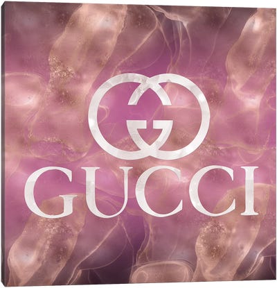 Mixed Rose Gold Fashion III Canvas Art Print - Gucci Art