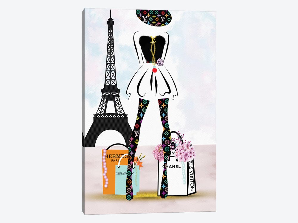 Paris Fashion Shopping Girl_Lv by Pomaikai Barron 1-piece Canvas Artwork