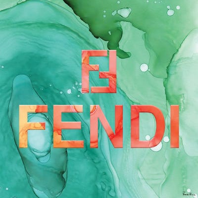 Blood Orange And Green Alcohol Ink Fashion IV by Pomaikai Barron framed wall art