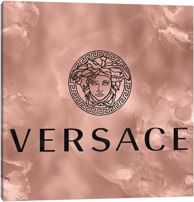 Rose Gold And Black Fashion II Canvas Art Print - Versace