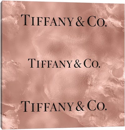 Rose Gold And Black Fashion IV Canvas Art Print - Tiffany & Co. Art