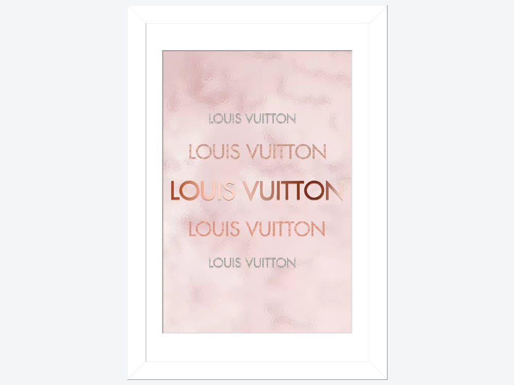 Framed Canvas Art (Gold Floating Frame) - LV Taya by Pomaikai Barron ( Fashion > Fashion Brands > Louis Vuitton art) - 40x26 in