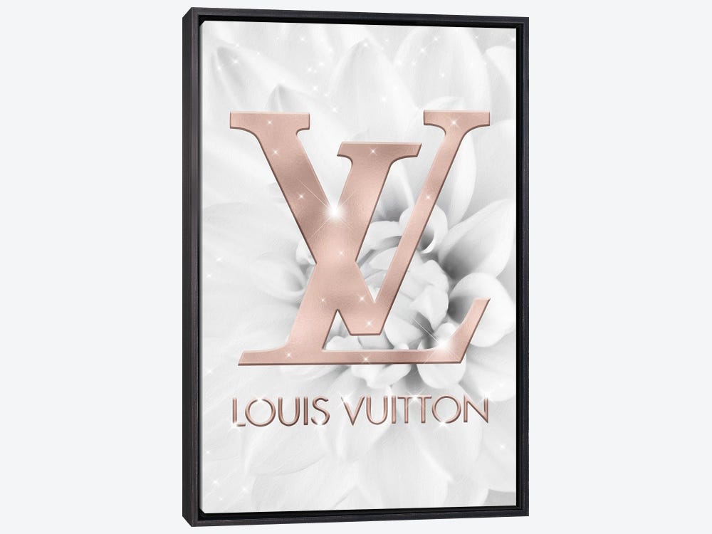 Louis Vuitton Metallic Rose Gold Leather And Coarse Glitter