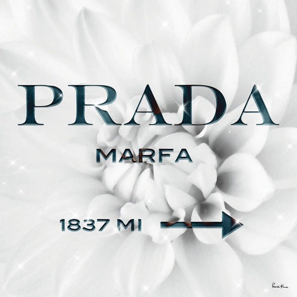 Prada: White Turquoise Dahlia Fashion III by Pomaikai Barron