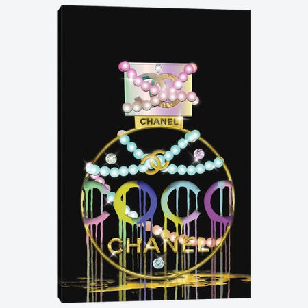 Chanel and More Dripping Logo with Border by Julie Schreiber Fine Art Paper Poster ( Fashion > Fashion Brands > Louis Vuitton art) - 24x16x.25